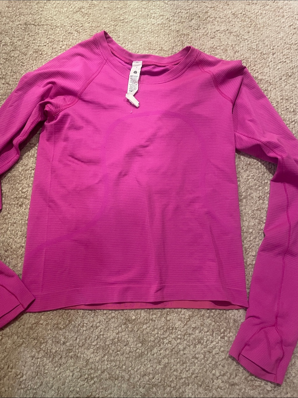 Lululemon Women's Long Sleeve Ribbed Crewneck Top - Pink